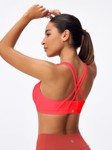 Image of Strappy Sports Bra Criss Cross Back Padded