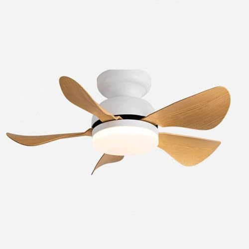 Outdoor Ceiling Fan with Remote Control, Dimmable Light, 6 Speed, 5 Blade Flush Mount for Bedroom and Farmhouse Décor, 32 Inch
