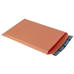 progressPACK Verzendtas PP V04.07 van massief karton, DIN A3, 309 x 447 x tot 30 mm, 25 stuks, bruin