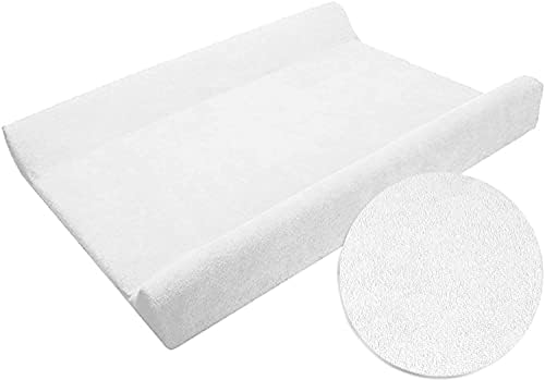 Baby Changing Mat Terry Cover for 80x50 cm Nappy Changer with Raised Edges (Blue)