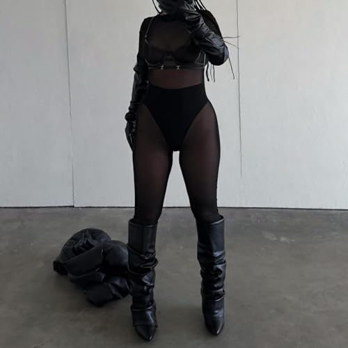 Yishaweiqi Slouched Ruched Fold Over Boots for Women Covered Wedge Heel Patent Leather Knee High Boots Wide Calf Pointed Toe Casual Boots4