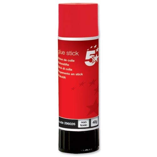 Image of Set of 12 "5 Star" Value Pack Office Glue Stick Solid Washable Non-toxic Large 40g (296026)