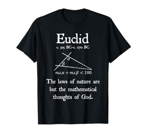 Nerdy Vintage Euclid Mathematics Quote Math Geometry Teacher T-Shirt