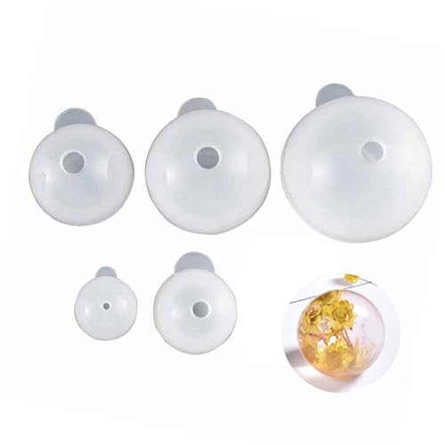 5Pcs Silicone Sphere Molds Set (20cm/30cm/40cm/50cm/60cm) - Round Ball Mold