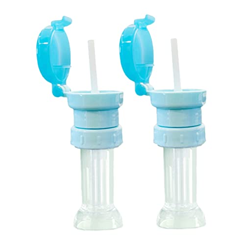 Hemoton 2pcs Spill Proof Water Bottle Caps Beverage Bottle Lid Silicone Bottles Spill Bottle Straw Caps Bottle Straw Caps Portable Nozzle-food Silicone Travel Essentials