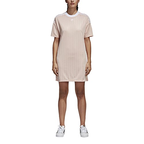 adidas Women's Originals Trefoil Dress Pink/White ce5589 (Size M)