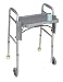 Drive Medical Deluxe Folding Walker Tray, Gray, 16" x 12"