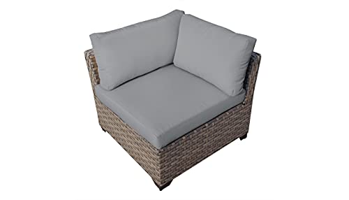 Tk Classics Monterey-07A-Grey Monterey Seating 7 Piece Outdoor Wicker Patio Furniture Set, Grey #TOP7