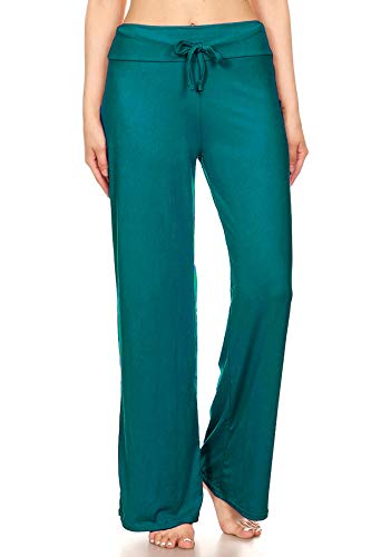 Image of Leggings Depot Women's Wide Leg Drawstring Pajama Pants for Lounge, Sleep
