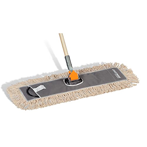 Image of Coastwide Professional Cut-End Dust Mop Head, Cotton, 24x5 in, White | Replacement mop head for sweeping dust on facility floors.
