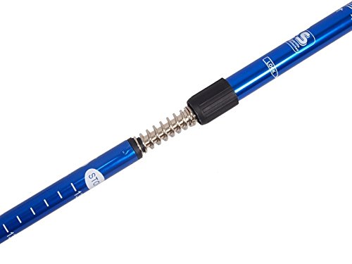 Set da 2 pezzi per la camminata nordica, bastoni da trekking, lunghezza 65 – 135 cm, diversi colori, con sistema ammortizzante (blu)