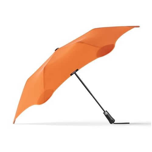 BLUNT Metro Windproof Travel Umbrella - 39' Compact Umbrella for Wind and Rain, Portable, Heavy Duty, UV Protection - Orange