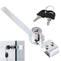 Glastürschloss, Terrarium Schloss mit Schlüssel Gleich,Schiebeblatt Sägeschloss, Vivarium Vitrinenschloss,Schiebetür Schloss, Ratschenschloss,Zahnstangenschloss, Scheibenschloss