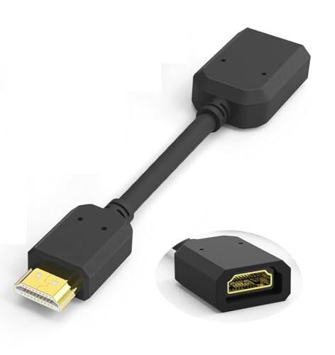 Image of 100FIT High Speed HDMI Male to Female Extension Cable HDMI Extender for fire tv Stick, Laptop /PC, LCD /LED TV, Xbox, PS3 /PS4- Black (30cm)