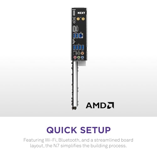 Image of NZXT N7 B650E - AMD B650 Chipset - Supports AMD Ryzen 9000 8000 & 7000 Series CPUs (Socket AM5) - ATX Gaming Motherboard - Integrated Rear I /O Shield - DDR5 - Wi-Fi 6E - White