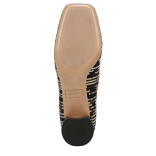 Franco Sarto Womens Natalia Square Toe Block Heel Pumps with Bow Black Multi Sparkle 8.5 W by Franco Sarto - Image 4