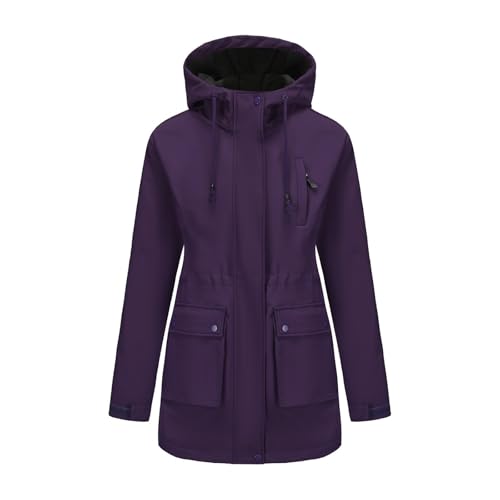 Capa softshell impermeable para mujer transpirable y ligera con capucha 7