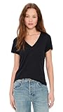 Vince Women's Essential V-Neck, Black, Small