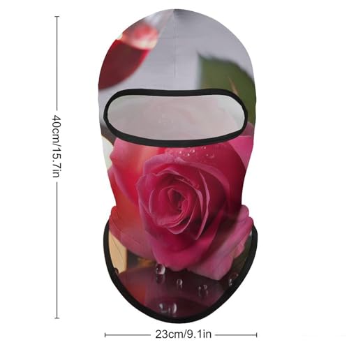 Balaclava Romántica con Diseño de Rosa para Hombre y Mujer, Máscara Facial con Protección Solar, Transpirable y de Cabeza Completa para Senderismo, Ciclismo, Carreras y Conducción miniatura 2