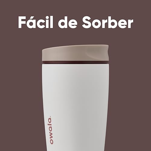 Miniatura 2 de Owala Smoothsip Slider Vaso Térmico De Café De Acero Inoxidable, 355ml, Vaso Reutilizable Para Café Helado, Taza Termica Cafe Para Llevar, Sin Bpa, Termo Cafe, Sin Bpa, Vanilla Bean