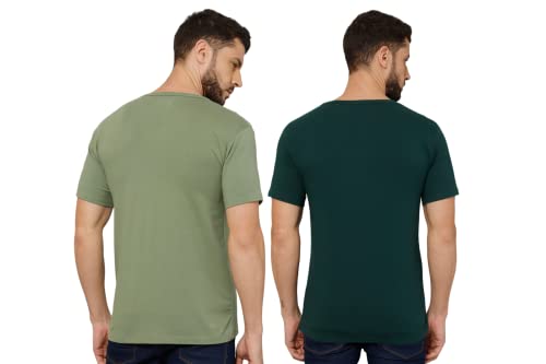 Image of T-Shirt for Men - 100% Cotton Casual T-Shirt | Half Sleeve, Round Neck 4 Way Stretch Fabric | Slim Fit T-Shirt