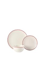 Hottie Archie 12-Piece Dinner Set, Red