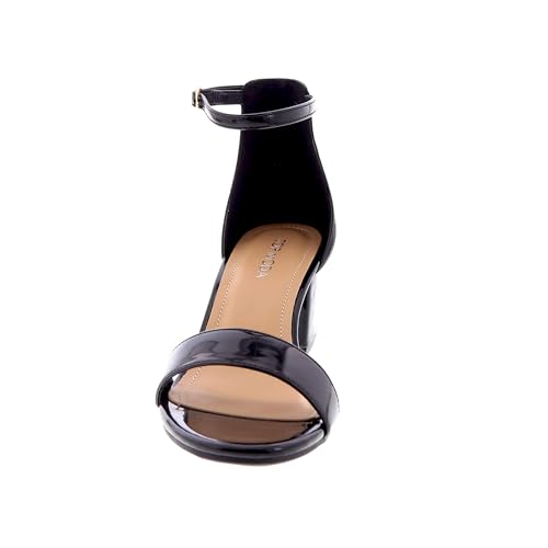 Image of TOP Moda Darcie-1 Ankle Strap Dressy High Heel Sandal, Non-slip Sole, For Wedding, Party, Prom, Evening Wear, or Any Occasion, Sleek Style Block Heel Sandals