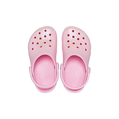 Image of Crocs Unisex-Child Classic Glitter Clog, Flamingo, 5 Toddler