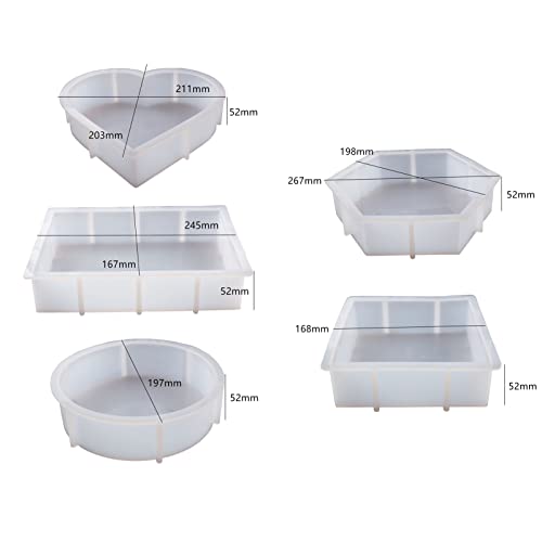 Moldes de silicone grandes para resina | Moldes hexagonais de resina | Molde geométrico de silicone