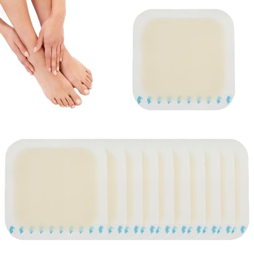 10Pcs Blister Plasters for Feet, Invisible Blister Plasters, Hydrocolloid Plasters It is Suitable for Heel Paste Anti-wear and Waterproof Foam Pad to Cushion The Heel and Toe
