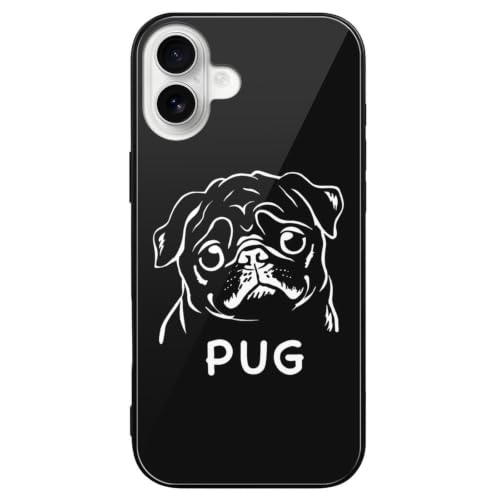 �p�O �� Pug �� iPhone16Plus�p�P�[�X �A�C�t�H��16�v���X�p�P�[�X �����K���X �X�}�z�P�[�X �g�уJ�o�[ TPU �S�ʕی� �w��h�~/����~�߉��ϖh�~ �y�� ���^ �ϏՌ� �l�C [���s�A���i]