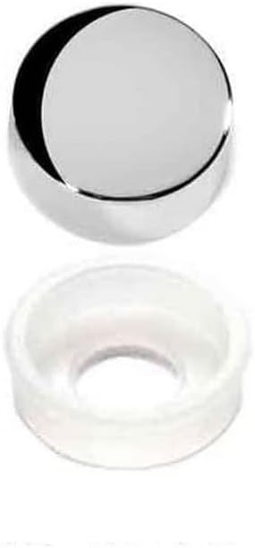 16 Show Chrome License Plate Frame Screw Covers & Snap Washers for SAE Fasteners Model-PYT-8888-2288