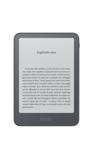 Amazon Kindle da 16 GB (ultimo modello) - Ora più sottile, leggero e veloce, schermo da 6”, con pubblicità - Grafite