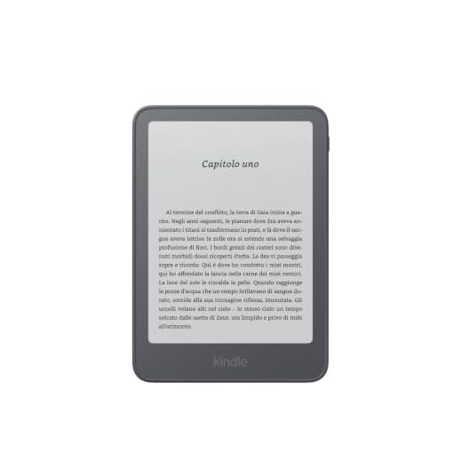 Amazon Kindle da 16 GB (ultimo modello) - Ora più sottile, leggero e veloce, schermo da 6”, con pubblicità - Grafite