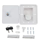 RV City Water Inlet Hatch Gravity Fresh Water Fill Dish Lock Keys Check Valve for Camper Trailer Mar