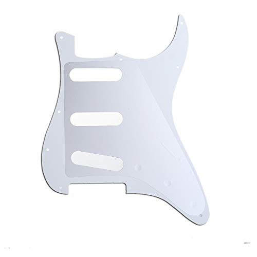 Pickguard pour gaucher Stratocaster américain et mexicain Blanc - Les Beatles, Paul McCartney, John Lennon, RIngo Starr, George Harrison Pickguard pour gaucher Stratocaster américain et mexicain Blanc – Image 3