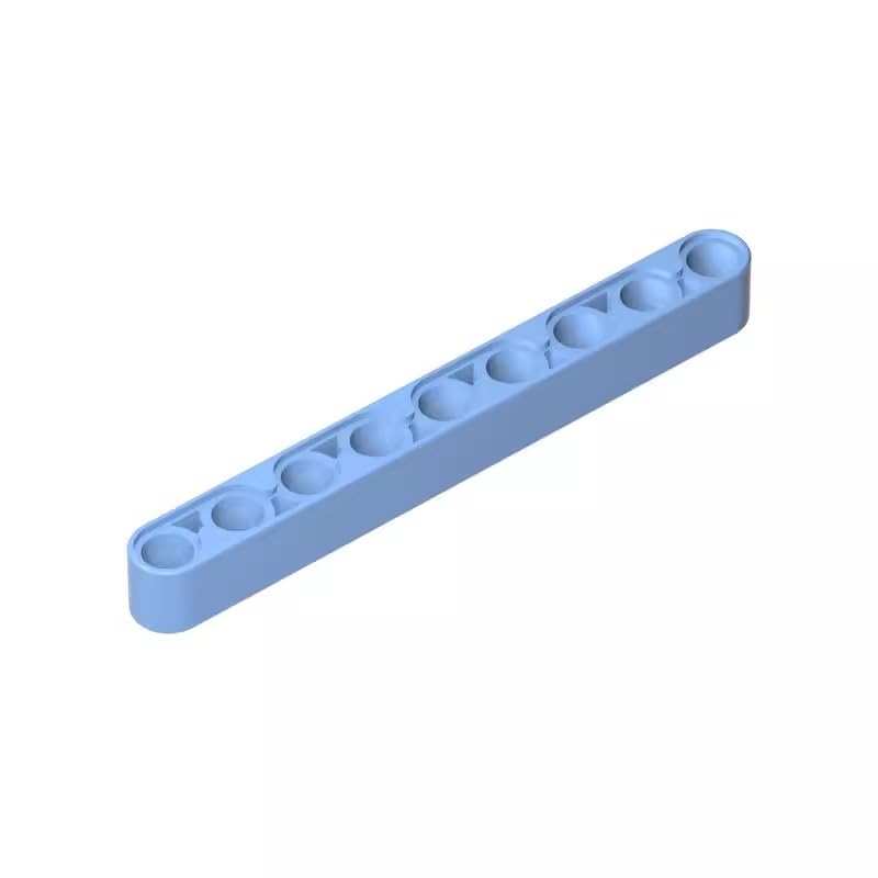 GDS-666 40490 Hole Brick Technic Beam 1x9 Thick, Bright Light Blue, 50 PCS โ image 1