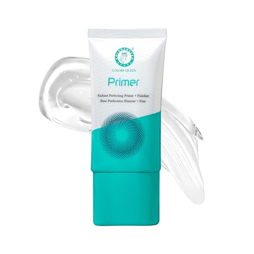 Colors Queen Perfect Primer + Finisher, Base Perfectrice Illumine + Fix Primer – 25ml Transparent | Poreless, Oil Free, Waterproof, Smooth & Long Lasting Makeup Base Primer for Face Makeup