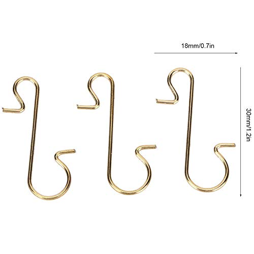 Fdit Mini 1-Inch S Hooks, Metal Hangers Hanging Hooks Multi-Purpose Metal S-Shaped Hooks For Diy Crafts Decoration, Pack Of 100(Gold) #TOP7