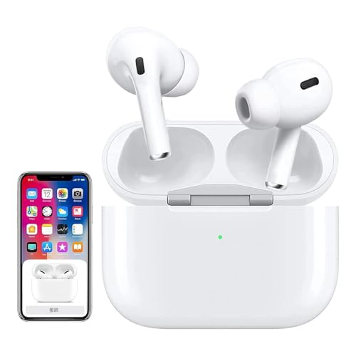 AEAOA Wireless Earbuds,Bluetooth 5.3 in Ear Earphones with Noise Cancelling Mic, 48H Playtime HiFi Stereo, IPX8 Waterproof Touch Control Wireless Headphones for iPhone/Android/IOS (White)