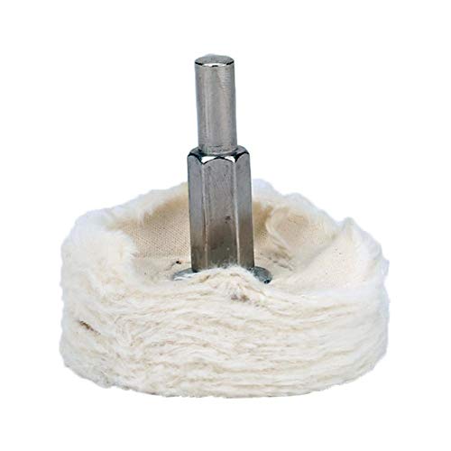 akaddy Cotton Polishing Mop Buffing Cloth Wheel Herramientas abrasivas de pulido (T 50mm)