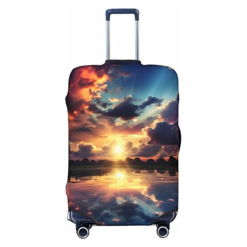 Travel Luggage Cover Fashion Suitcase Protector Multicolor Sky Spandex Baggage Covers Washable Suitcase Covers Anti-Scratch Luggage Cover Protectors Fits 18-32 Inch Suitcases Small