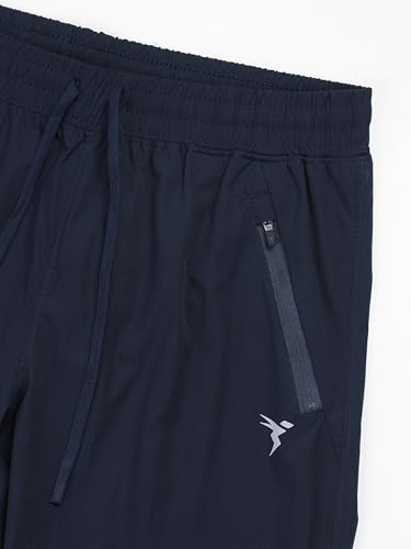 Image of TECHNOSPORT Mens Woven Regular Fit Activewear Joggers for Running, Gym, Sports and Regular Use Stretchable, Colorblock and Antimicrobial