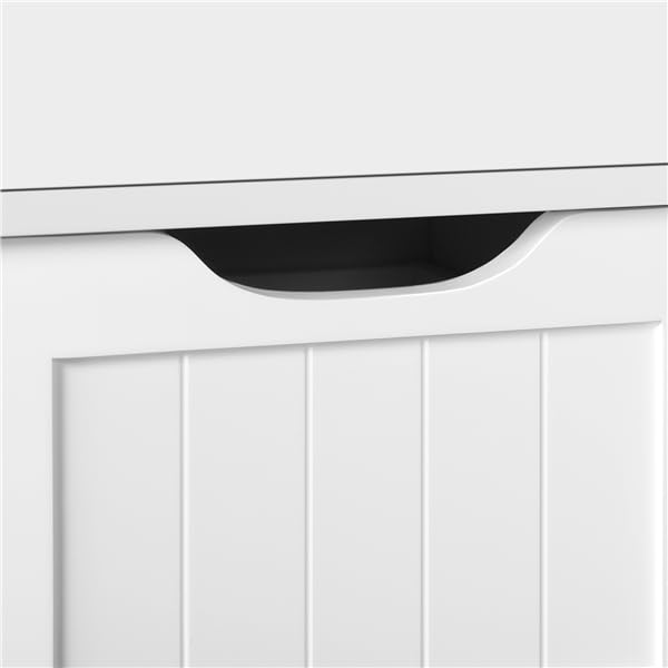 Yaheetech Armadietto da Bagno in MDF con Cassetti e Ripiani Regolabili 81 cm × 30 cm × 81,5 cm Mobiletto Indipendente da Terra Mobile Portaoggetti per Soggiorno/Sala da Pranzo Bianco
