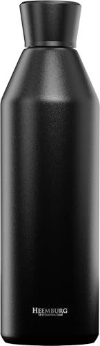 Heemburg Botella de agua de acero inoxidable para botella de agua, botella térmica a prueba de fugas, botella térmica de doble pared, BPA e inoxidable. Para niños, oficina, coche o escuela