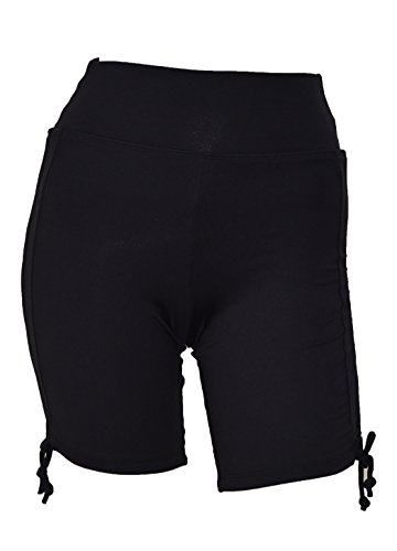 Private Island Women UPF 50+ Beach Board Shorts Swimsuit Hot Pants Bathing Swim Rash Guard Bottom (XL, Black)