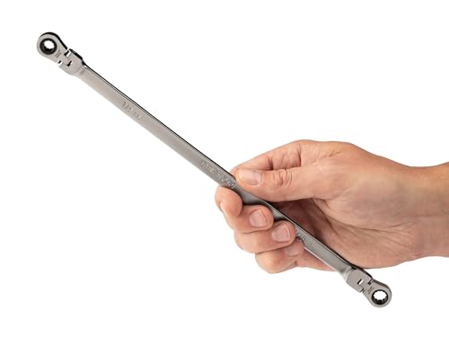 Image of TEKTON 1 /4 x 5 /16 Inch Long Flex Head Ratcheting Box End Wrench | WRB36306