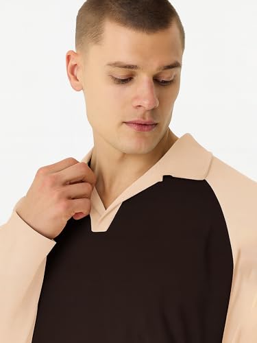 Image of Jump Cuts || Mens || Colorblock || Polo Neck || Raglan Full Sleeve || LoopKnit || Sweatshirt