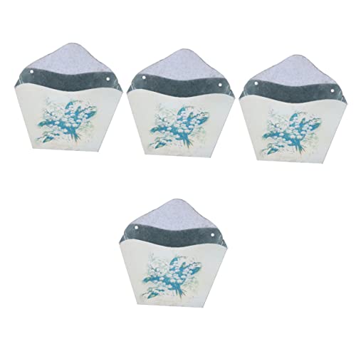 Coheali 4Pcs Tin Storage Bucket Metal Vases For Flowers Retro Decor Metal Planters Galvanized Vertical Iron Bucket Planter Iron Hanging Planter Iron Flower Barrel Iron Flower Bucket Mail #TOP20