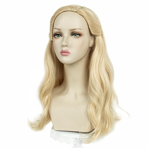 Image of H&Bwig Blonde Long Wavy Wig 60s Retro Beehive Wigs for Women 70s Classic Style Cosplay Wig for Halloween Costume Party